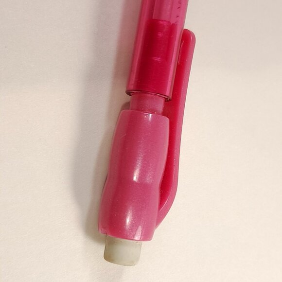 PENTEL CHAMP AL15 MECHANICAL Pencil pink Transparent clear .5mm eraser Vintage - Picture 4 of 5